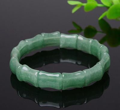 东陵玉竹节手排手链 天然美玉，时尚新宠